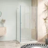 ALFA ROCKY 90x90 Chrom/Čiré Čtvercový sprchový kout s mramorovou vaničkou - náhled 1