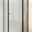 Sprchová zástěna 120x90, obdélníková, čirá, černá (85+40/90) - ALFA LINE COMBI