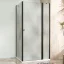 Sprchová zástěna 150x80, obdélníková, grape, černá (105+50/80) - ALFA LINE COMBI