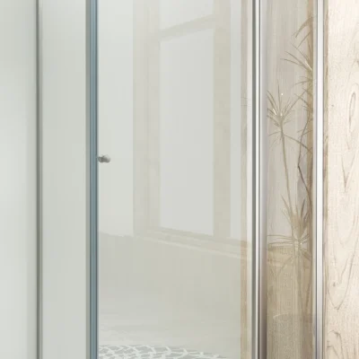 Sprchová zástěna 120x90, obdélníková, čirá, chrom (85+40/90) - ALFA LINE COMBI