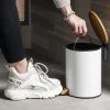 BAMBUS odpadkový koš kulatý 5l, Soft Close, bílá mat - náhled 3