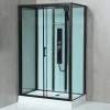 GLASS 120x80x225 Černý Masážní sprchový box obdélníkový - náhled 1