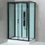 GLASS 120x80x225 Černý Masážní sprchový box obdélníkový