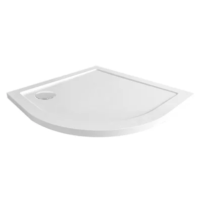 Mereo Čtvrtkruhová sprchová vanička R550, 90x90x4 cm, SMC, bílá, včetně sifonu