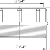 S556 Redukce 6/4˝&nbsp;×&nbsp;5/4˝ - náhled 2