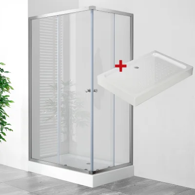 POINT LOR 100x80 Clear Obdélníkový sprchový kout s akrylátovou vaničkou