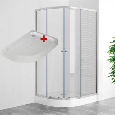 POINT AS LOR 100x80 Clear Pravý Asymetrický sprchový kout s akrylátovou vaničkou