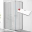 POINT ROCKY 120x80 Clear Obdélníkový sprchový kout s mramorovou vaničkou