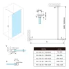SPITZA sprchová zástěna WALK-IN, 1000mm, čiré sklo - náhled 3