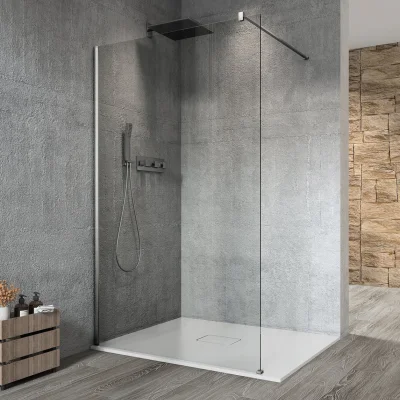 VARIO CHROME jednodílná sprchová zástěna k instalaci ke stěně, čiré sklo, 1400 mm