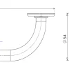 WHITE LINE madlo k vaně 20cm výška pouze 8cm, bílá - náhled 4
