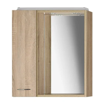 ZOJA/KERAMIA FRESH galerka s LED osvětlením, 60x60x14cm, levá, dub platin