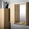 ZOJA/KERAMIA FRESH galerka s LED osvětlením, 60x60x14cm, levá, dub platin - náhled 2