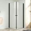 Sprchová zástěna 85x85, oboustranně otevírací, čirá, černá -  ALFA DUE - náhled 1