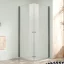 Sprchová zástěna 95x95, oboustranně otevírací, čirá, chrom -  ALFA DUE