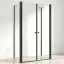 BETA COMBI II Black 100x120x100 Clear Sprchový kout nástěnný