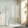 Obdélníkový sprchový kout 100x80 s mramorovou vaničkou, Čiré, Chrom - BETA HARD - náhled 1