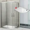 NATALI ROCKY 90x80 Clear Levý Sprchový kout asymetrický - náhled 1