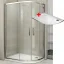NATALI ROCKY 100x80 Grape Levý Sprchový kout asymetrický