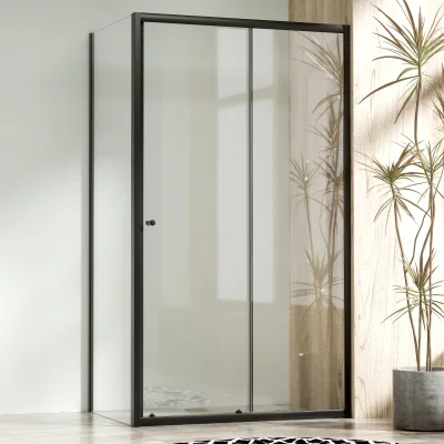 NICOL COMBI Black 90x80 čiré Sprchový kout s posuvnými dveřmi