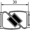 Súprava dvoch tesnení (magnet) na 6 a 8mm sklo, 2000mm - náhled 1