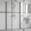 Nástěnná sprchová zástěna 100x80, asymetrická, chrom, clear - POINT AS COMBI