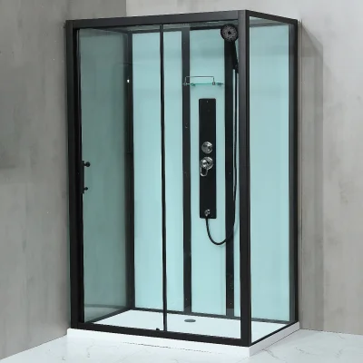 GLASS ROCKY 100x80x214 Černý Masážní sprchový box obdélníkový s mramorovou vaničkou GLASS ROCKY 100x80x214 Černý Masážní sprchový box obdélníkový s mramorovou vaničkou